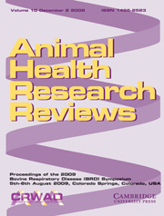 Animal Health Research Reviews Volume 10 - Issue 2 -