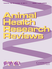 Animal Health Research Reviews Volume 12 - Issue 2 -