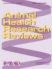 Animal Health Research Reviews Volume 9 - Issue 1 -