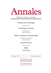 Annales. Histoire, Sciences Sociales Volume 72 - Issue 1 -