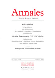 Annales. Histoire, Sciences Sociales Volume 72 - Issue 2 -
