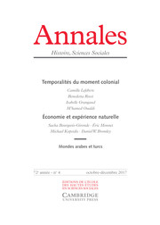 Annales. Histoire, Sciences Sociales Volume 72 - Issue 4 -