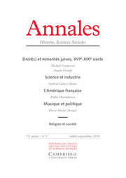 Annales. Histoire, Sciences Sociales Volume 73 - Issue 3 -