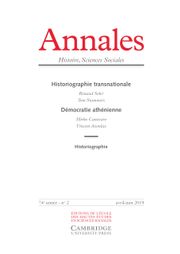 Annales. Histoire, Sciences Sociales Volume 74 - Issue 2 -