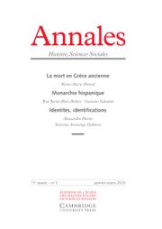 Annales. Histoire, Sciences Sociales Volume 75 - Issue 1 -