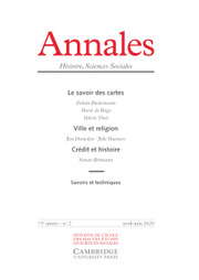 Annales. Histoire, Sciences Sociales Volume 75 - Issue 2 -