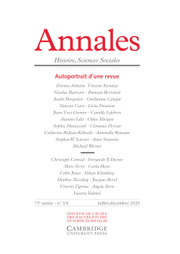 Annales. Histoire, Sciences Sociales Volume 75 - Issue 3-4 -  Autoportrait d’une revue