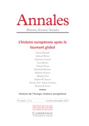 Annales. Histoire, Sciences Sociales Volume 76 - Issue 4 -