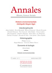 Annales. Histoire, Sciences Sociales Volume 77 - Issue 1 -