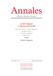 Annales. Histoire, Sciences Sociales Volume 78 - Issue 1 -
