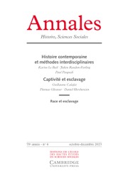 Annales. Histoire, Sciences Sociales Volume 78 - Issue 4 -