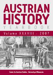 Austrian History Yearbook Volume 38 - Issue  -