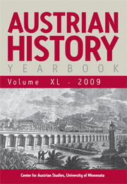 Austrian History Yearbook Volume 40 - Issue  -
