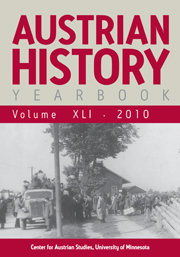 Austrian History Yearbook Volume 41 - Issue  -