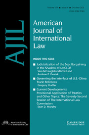 American Journal of International Law Volume 115 - Issue 4 -