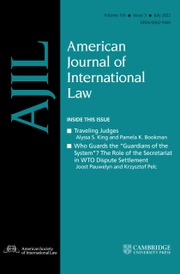 American Journal of International Law Volume 116 - Issue 3 -