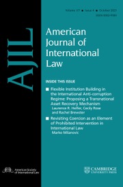 American Journal of International Law Volume 117 - Issue 4 -