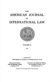 American Journal of International Law Volume 31 - Issue 4 -