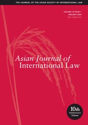 Asian Journal of International Law Volume 10 - Issue 1 -