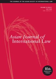 Asian Journal of International Law Volume 10 - Issue 2 -