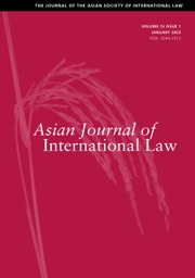 Asian Journal of International Law Volume 12 - Issue 1 -