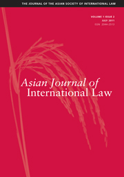 Asian Journal of International Law Volume 1 - Issue 2 -