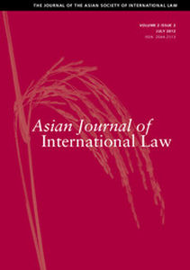 Asian Journal of International Law Volume 2 - Issue 2 -