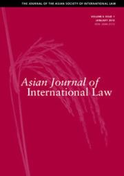 Asian Journal of International Law Volume 6 - Issue 1 -