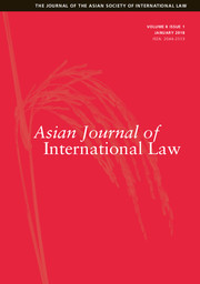 Asian Journal of International Law Volume 8 - Issue 1 -