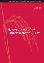 Asian Journal of International Law Volume 9 - Issue 2 -
