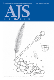 AJS Review Volume 33 - Issue 1 -