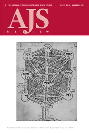 AJS Review Volume 37 - Issue 2 -