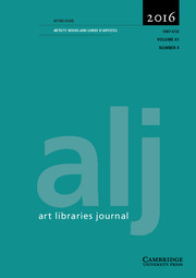 Art Libraries Journal Volume 41 - Issue 4 -