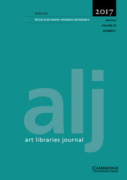 Art Libraries Journal Volume 42 - Special Issue1 -  Fashion - Resources and Research
