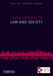 Asian Journal of Law and Society Volume 2 - Issue 2 -