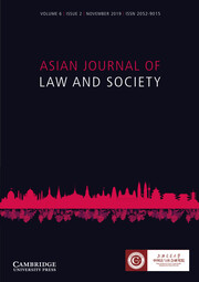 Asian Journal of Law and Society Volume 6 - Issue 2 -