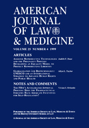 American Journal of Law & Medicine Volume 25 - Issue 4 -