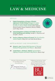 American Journal of Law & Medicine Volume 45 - Issue 1 -