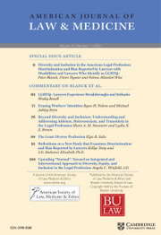 American Journal of Law & Medicine Volume 47 - Issue 1 -