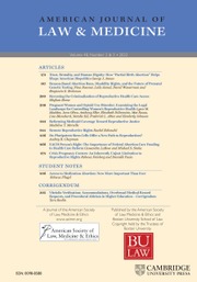 American Journal of Law & Medicine Volume 48 - Issue 2-3 -