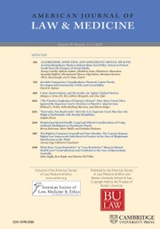American Journal of Law & Medicine Volume 49 - Issue 2-3 -