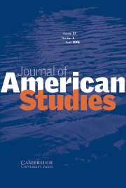 Journal of American Studies Volume 37 - Issue 1 -