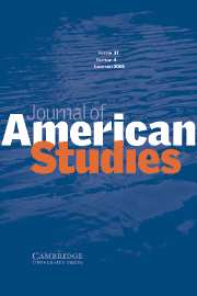 Journal of American Studies Volume 37 - Issue 3 -