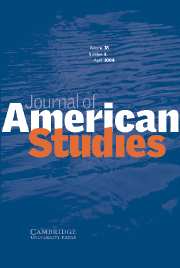 Journal of American Studies Volume 38 - Issue 1 -