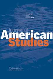 Journal of American Studies Volume 38 - Issue 3 -