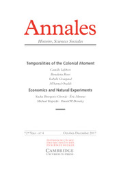 Annales. Histoire, Sciences Sociales - English Edition Volume 72 - Issue 4 -