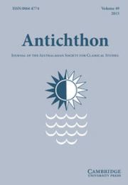 Antichthon Volume 49 - Issue  -