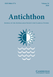 Antichthon Volume 54 - Issue  -
