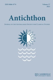 Antichthon Volume 57 - Issue  -