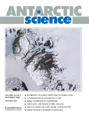Antarctic Science Volume 20 - Issue 6 -